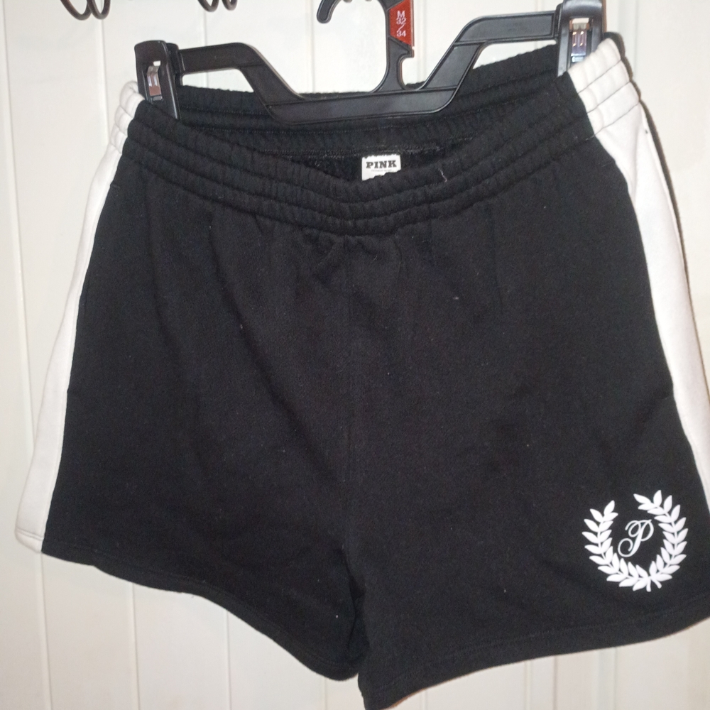 PINK Victoria's Secret Black and White Athletic Shorts